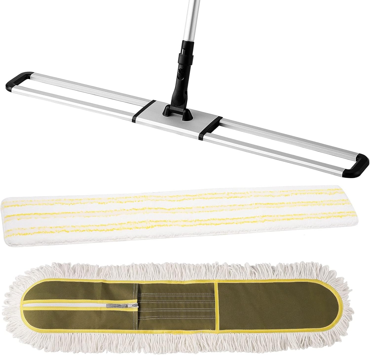 Dust Mop 36 inch Commercial for Hardwood Floor Cleaning Heavy Duty Industrial Dry Mop for Hotel, Office, Garage, Household Dust Sweeping