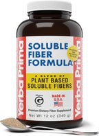 Yerba Prima Soluble Fiber Formula Powder, 12 Ounce - Premium Dietary Fiber Supplement, Natural, Concentrated Soluble Fiber, Gluten Free, Non-GMO, Mfg in USA