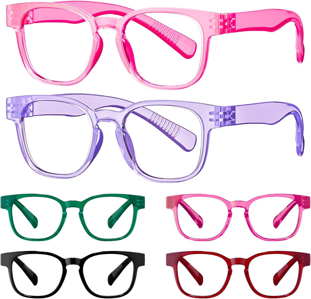 Eyekepper Women's Reading Glasses Metalless Screwless Spring Hinges 6 Pack Ladies Readers Cheaters - Mix +0.75