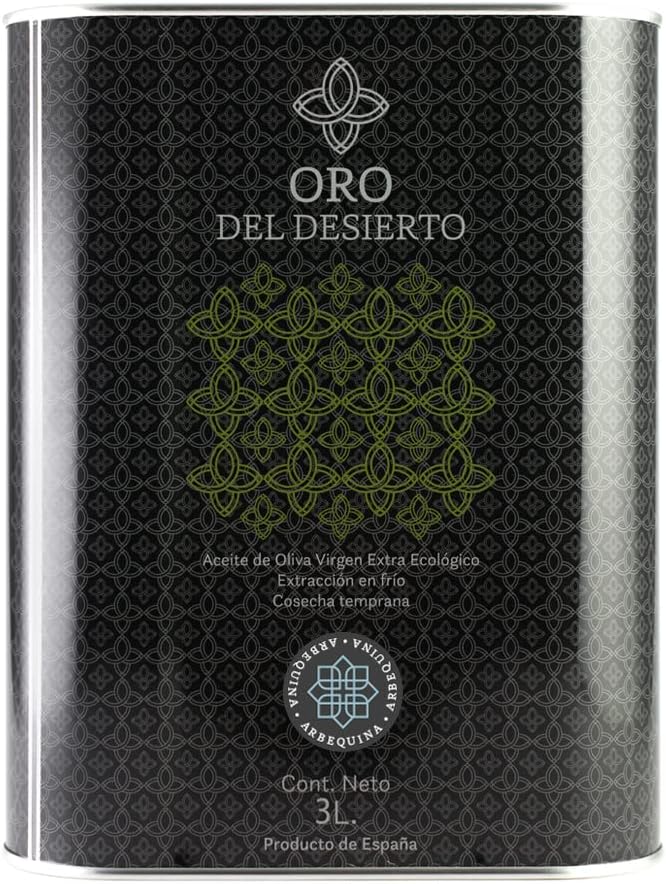 ORO DEL DESIERTO - Spanish Extra Virgin Olive Oil (Arbequina Variety) - Tin (3 Litres)