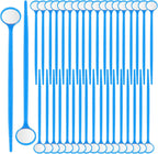 Disposable Dental Mirrors (100 Pack) -Dentists and Home Use Anti Fog Dental Mirrors - Plastic Mouth Mirror with Comfort Grip for Kids Adults - Dental Tools Individually Packed (Blue (100 Pieces))