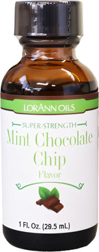 LorAnn Oils Super Strength Flavoring - Used For Candy Making, Flavoring Extracts, Baking, Hard Candy, and Flavor Oils - Bold, Natural Flavors 4X Stronger Than Extracts - Mint Chocolate Chip, 1 fl oz