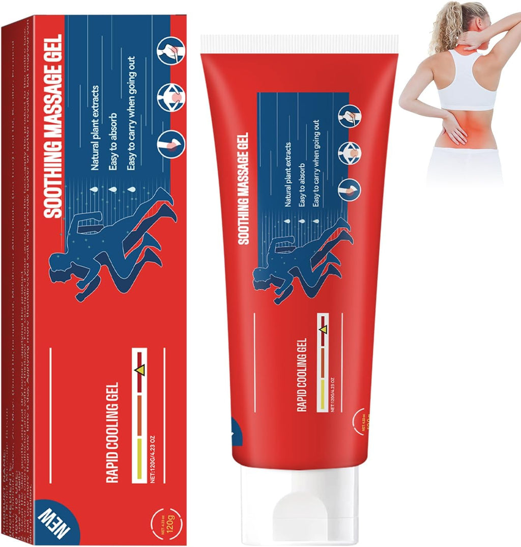Joint Gel - Soothing Massage Cream Natural Comfort Gel for Knee, Neck, Back & Muscle, Absorb Quickly, Portable and Non-Greasy Formula, 4.23oz
