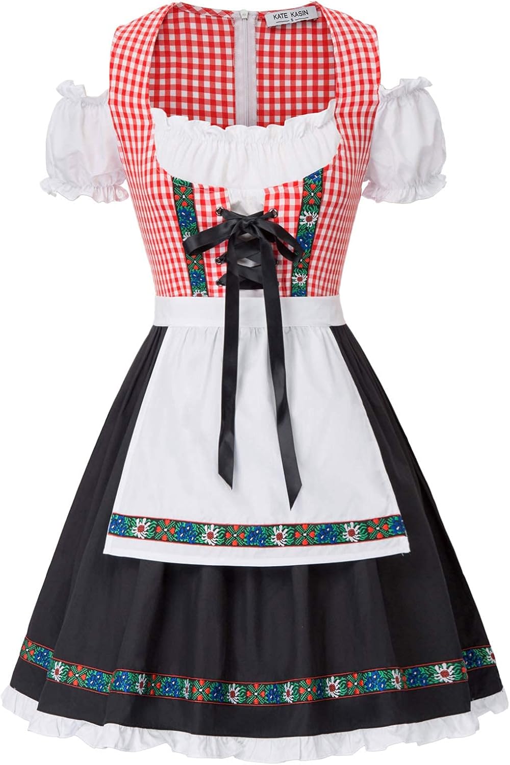 Kate Kasin Women's German Dirndl Dress Costumes for Traditional Bavarian Oktoberfest Carnival Halloween