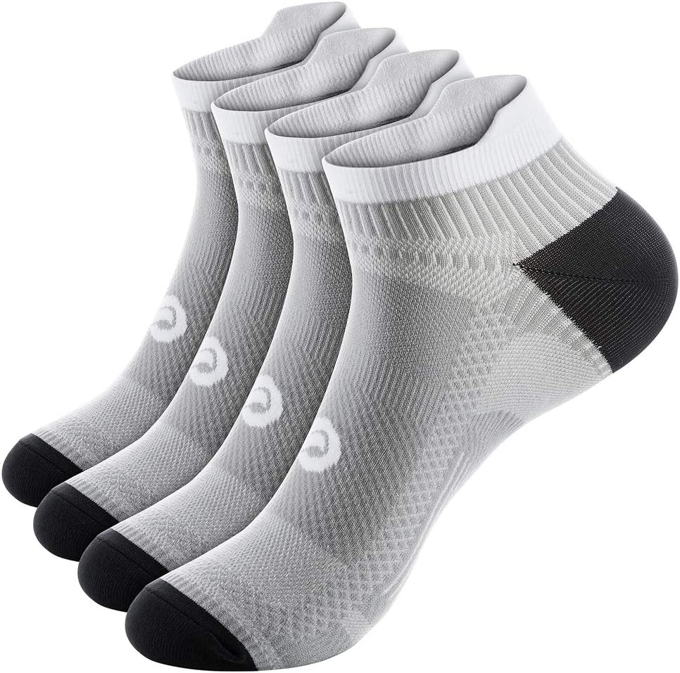 PAPLUS Compression Socks for Men & Women, 2/4/6 Pairs Ankle Running Socks with Arch Support, Ankle Support, Plantar Fasciitis
