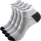 PAPLUS Compression Socks for Men & Women, 2/4/6 Pairs Ankle Running Socks with Arch Support, Ankle Support, Plantar Fasciitis