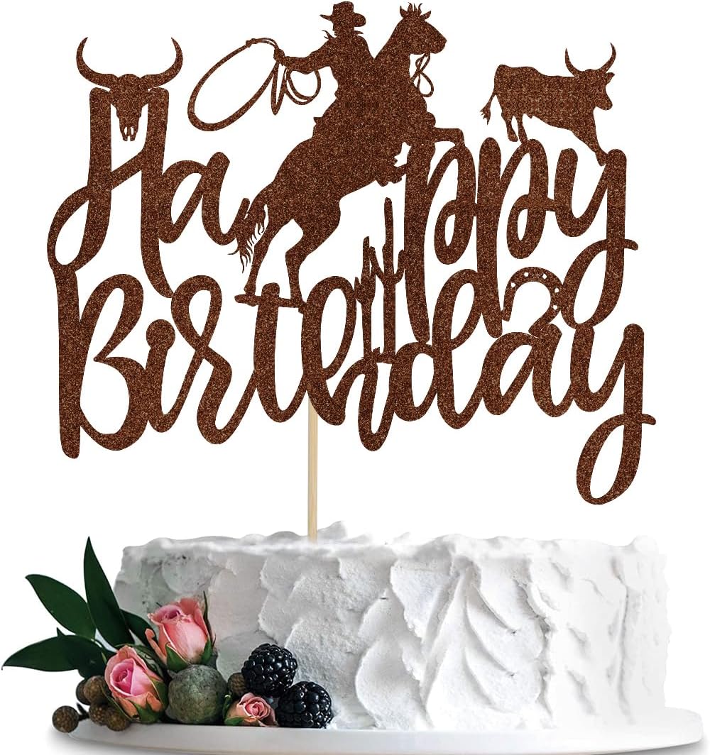 Cowboy Cake Topper, Wild West Cowboy Western Party Cake Toppers, Cowboy themed Birthday Decorations