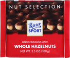 Ritter Sport Dark Chocolate with Whole Hazelnuts - 3.5 oz