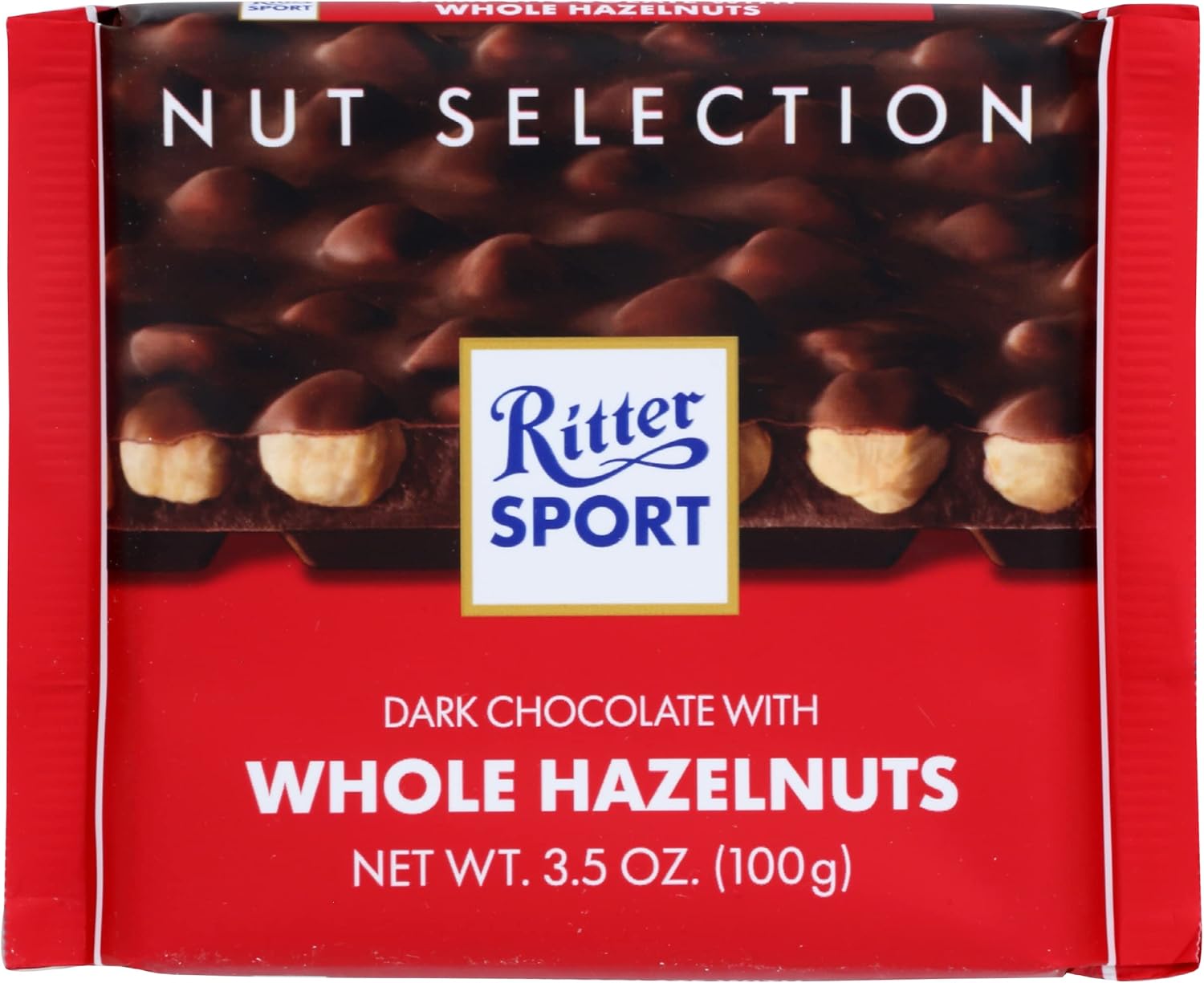 Ritter Sport Dark Chocolate with Whole Hazelnuts - 3.5 oz