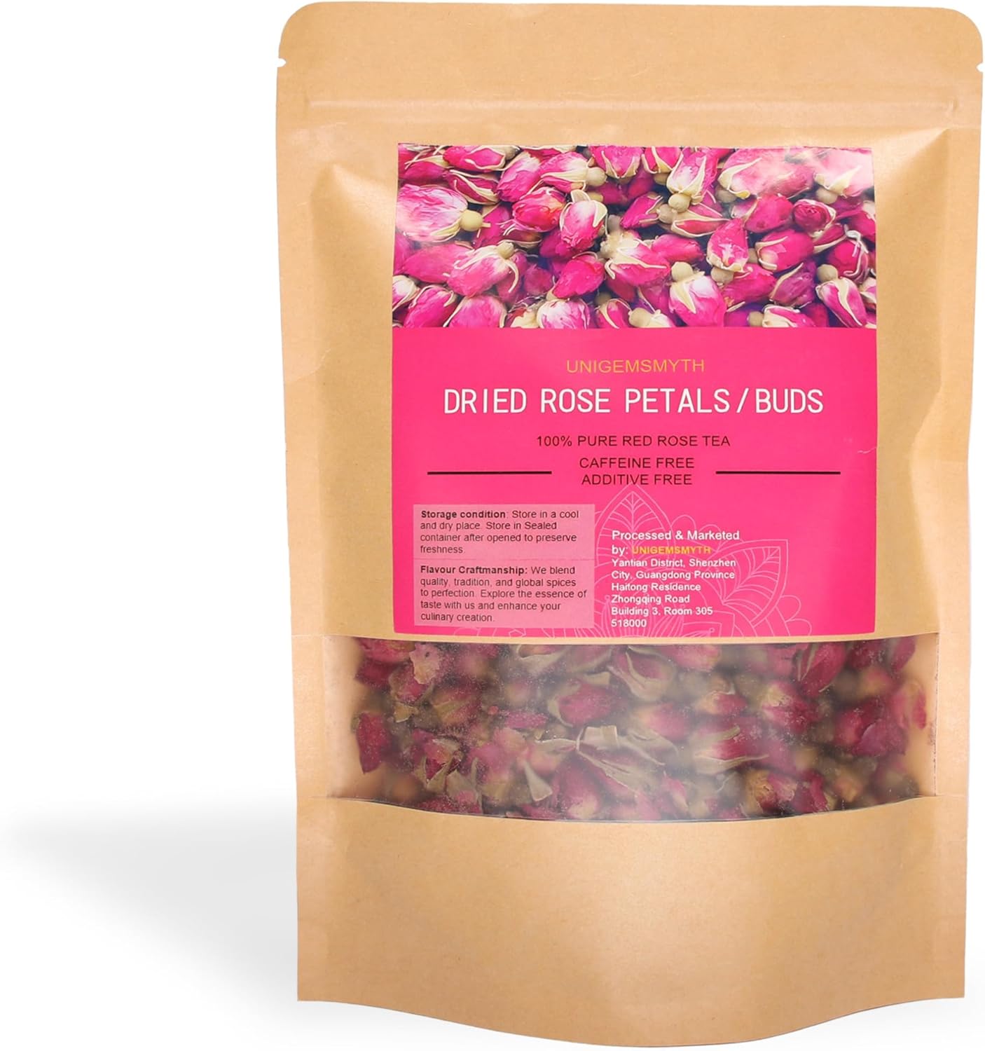 Dried Red Rose Bud Petals, Real Natural Dried Rose Petals 4oz for Bath Tea, Cake, Soap Making, Candle Making, Wedding, Confetti, DIY Crafts Edible (Rosebud4oz)