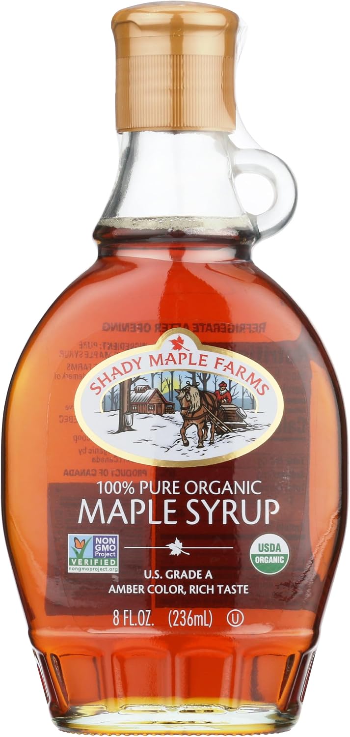 Shady Maple Farms Organic Grade A Amber Maple Syrup, 8 Fl Oz
