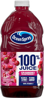 Ocean Spray® 100% Juice Cranberry Raspberry Juice Blend, 64 Fl Oz Bottle