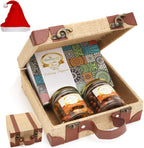 Jaiccha Ghasitaram Christmas Gifts Jute Box of Chocolate Alomnds, Mix Dryfruits and Assorted Bites
