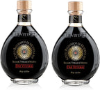 Due Vittorie Oro Gold, Barrel Aged Balsamic Vinegar of Modena IGP with Built in Pourer, All-Natural, Extra Dense Premium Vinegar Aceto Balsamico di Modena IGP Italy - 8.45fl oz / 250ml - Pack of 2