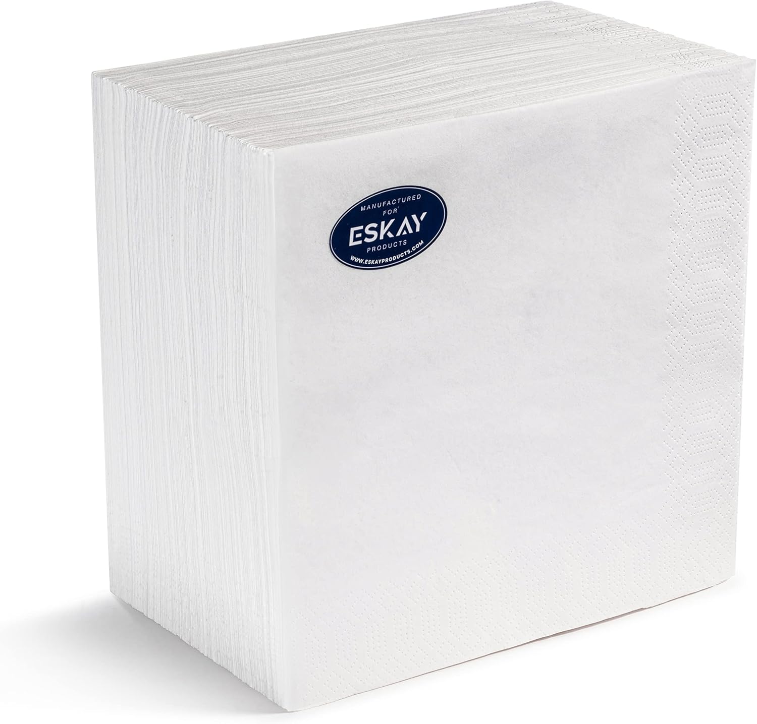 White 3-Ply Disposable Lunch Napkins, 125 Count – Paper Cocktail & Party Napkins for Weddings, Birthdays, Bars & Events, EU Made