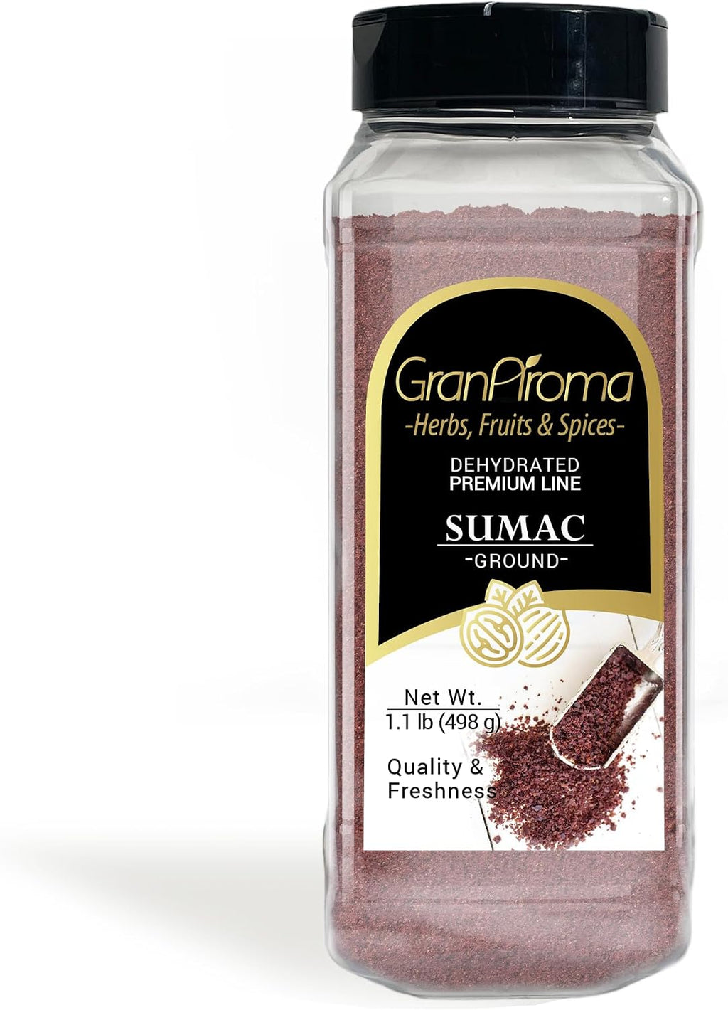 GranAroma Ground Sumac, 1.1 lb, Middle Eastern Cuisine, Tart Flavor