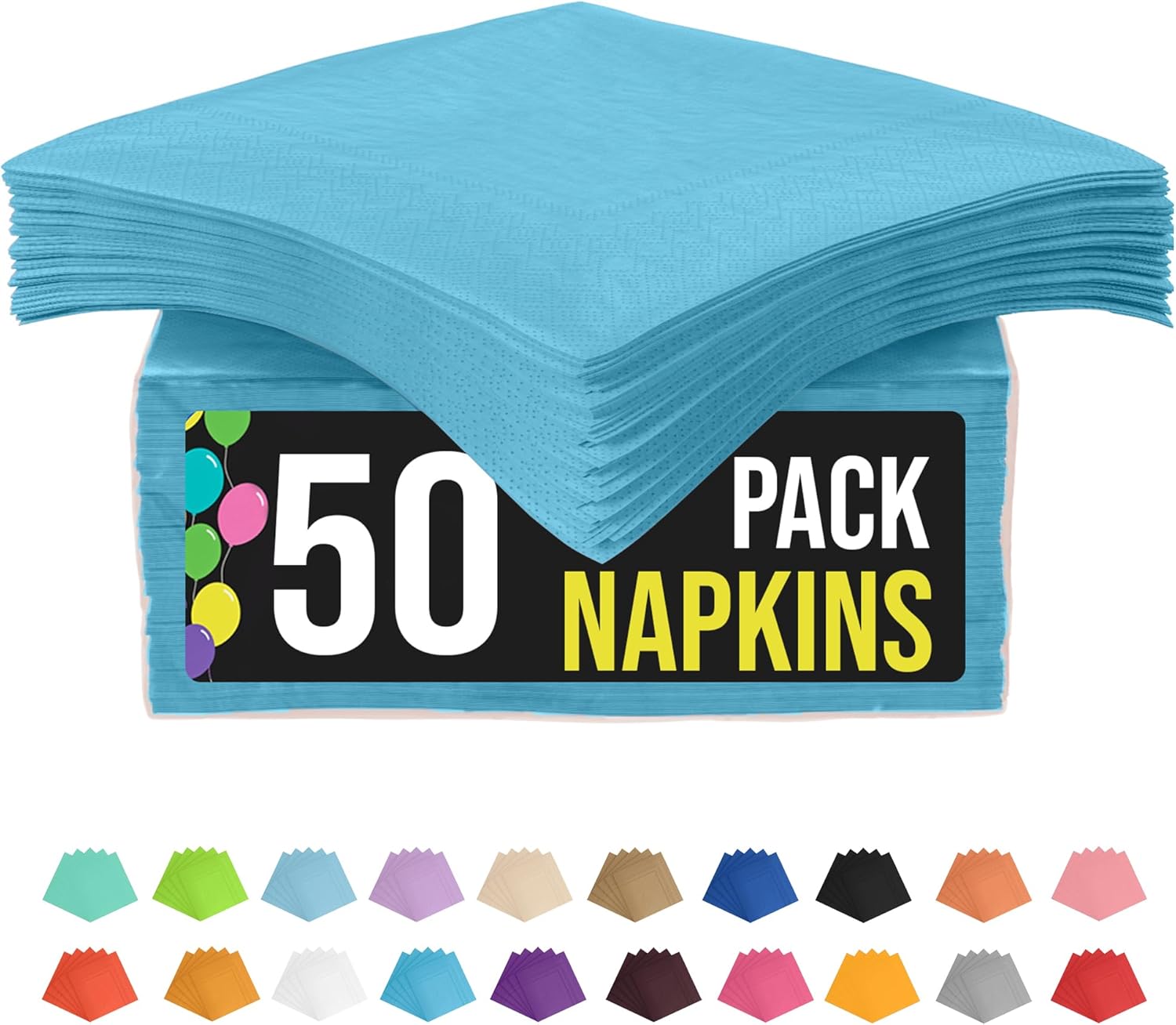 Turquoise Napkins Disposable Everyday 50 Pcs 2 Ply Turquoise Dinner Napkins Paper Everyday For Parties & Party Supplies