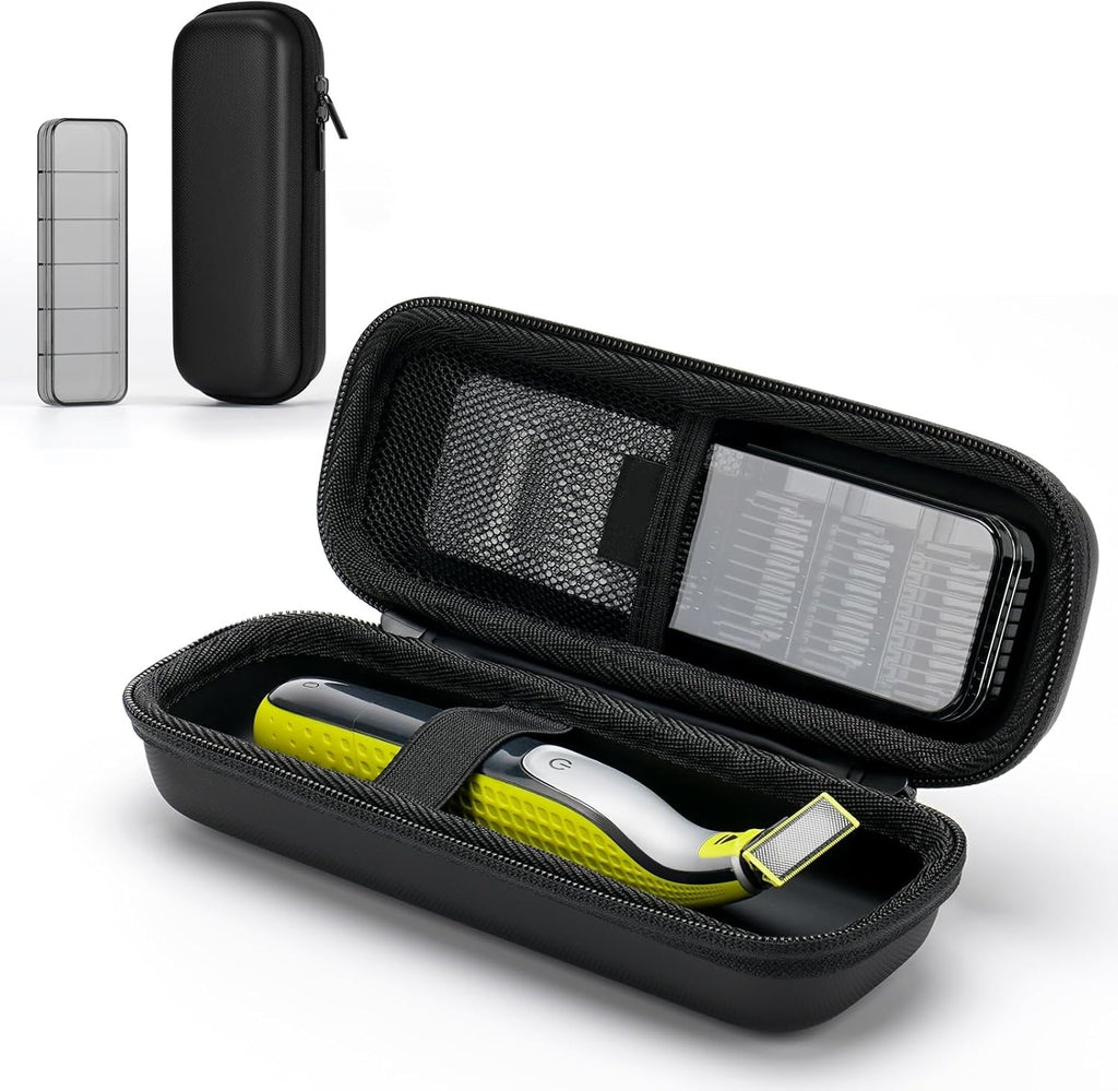 Hard Travel Case for OBlade QP2520/QP2530/QP2620/QP2630 – Waterproof Portable Storage Bag for OBlade Hybrid Electric Trimmer & Braun Series Shaver