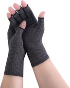 Donfri 1 Pair Arthritis Gloves for Women Men for Pain,Compression Gloves Fingerless Gloves Hand Pain Relief Raynauds Typing Gaming (Grey,M)