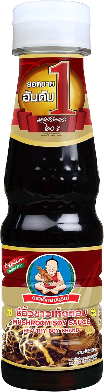 Healthy Boy Thai Mushroom Thin Soy Sauce, 5 Fl Oz, Product of Thailand (Pack of 1)
