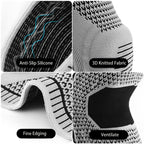2 Pack Ampknee Bone On Bone Walking Support - Knee Sleeve Compression for Sports, Knee Brace for Arthritis Pain Relief, Meniscus Tear Support, and Knee Pain Relief (Gray,Large)