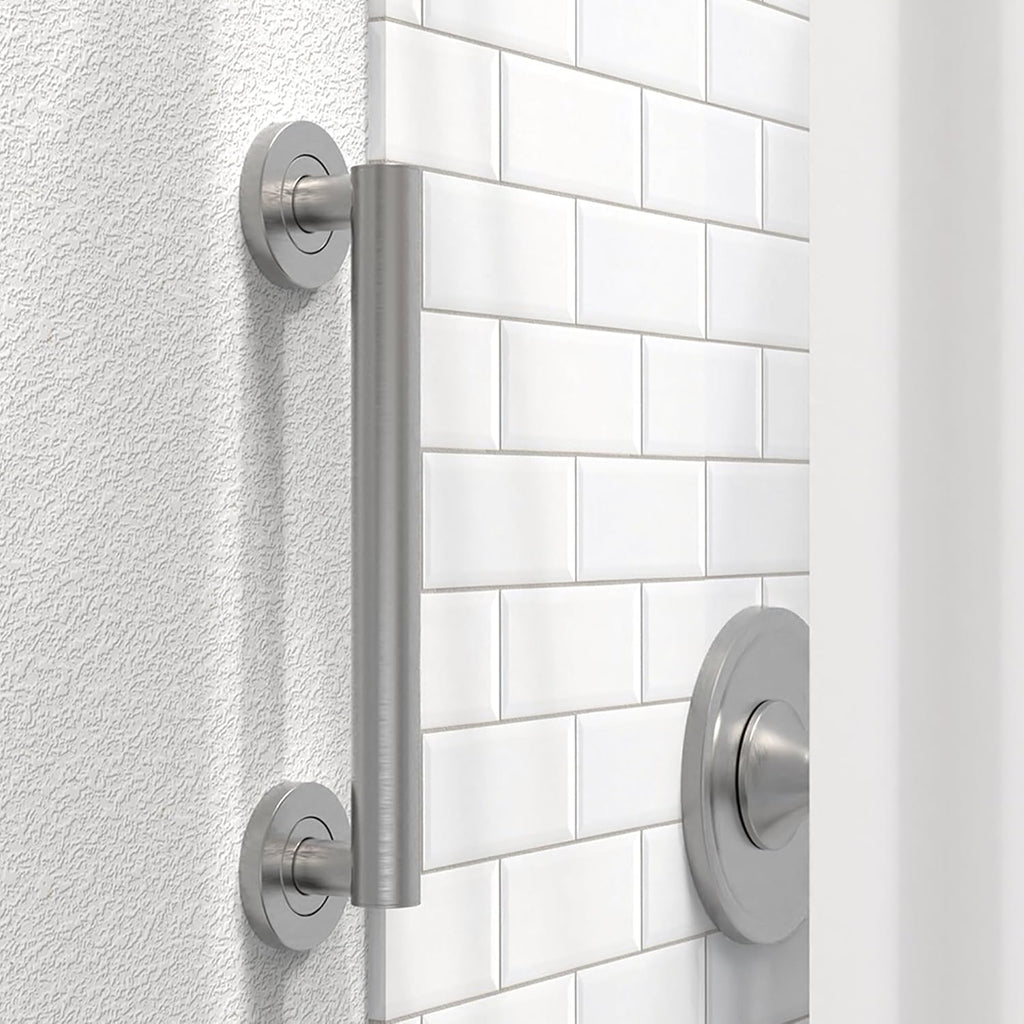 ADA Compliant Grab Bar, 500lbs Weight Support for Bath Safety (12 inch, Brushed Nickel)