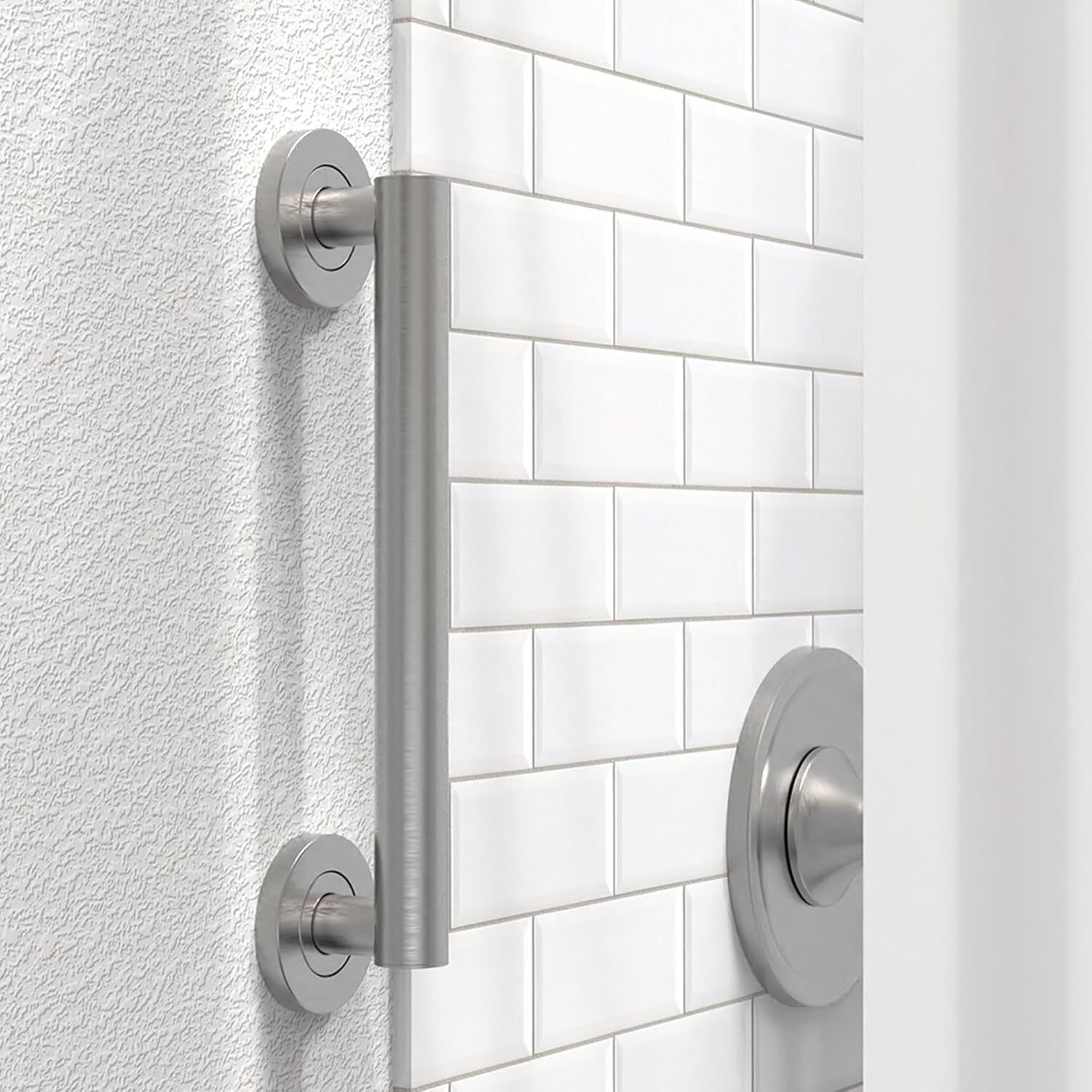 ADA Compliant Grab Bar, 500lbs Weight Support for Bath Safety (12 inch, Brushed Nickel)