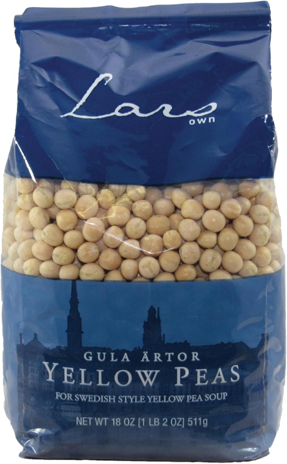 Lars Own Dried Yellow Peas, Whole Yellow Peas for Swedish Pea Soup & Scandinavian Cooking, 18 oz, 1 Pack
