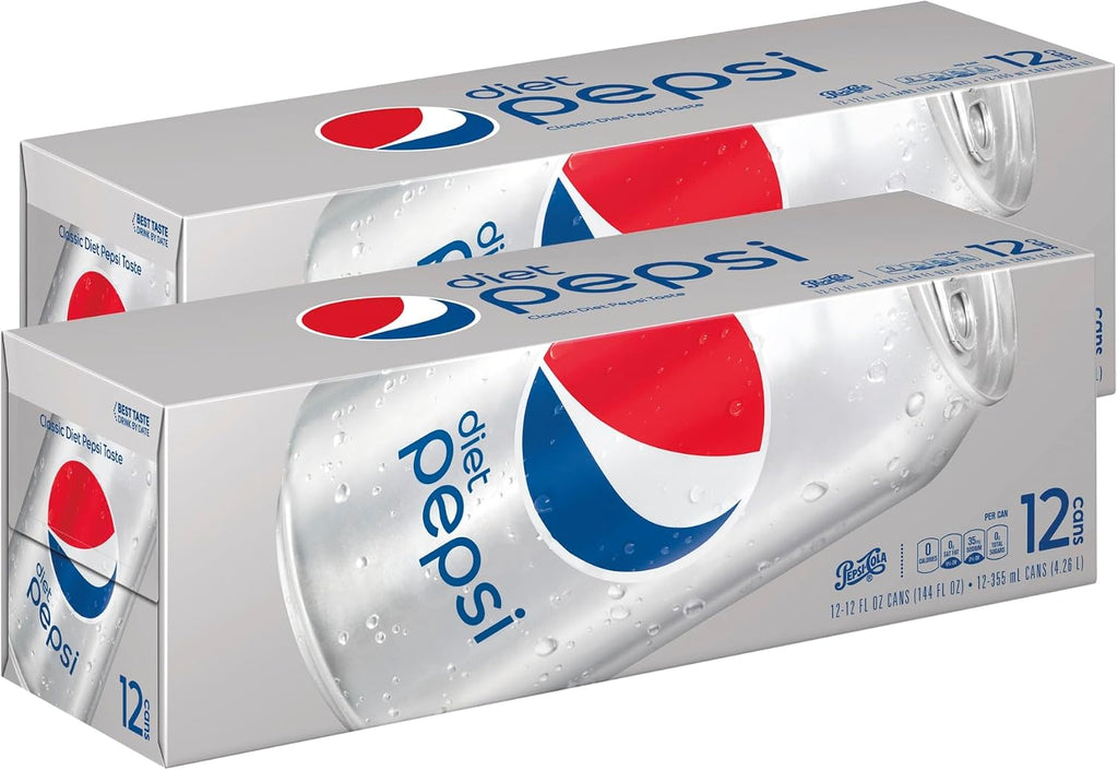 Diet Pepsi, 12 Oz Per Can, Case Of 24 Cans