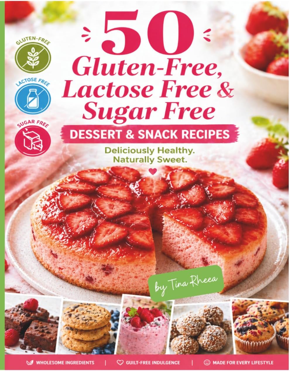 50 Sugar Free, Lactose Free & Gluten-Free Dessert Recipes: Cookbook with Simple, Delicious, Balanced Recipes for Desserts and Snacks without Added ... or Gluten (Eat Well, Feel Better Recipes)