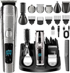 Brightup Beard Trimmer for Men - Electric Razor & Shaver, Cordless Hair Clippers Trimmers Set, IPX7 Waterproof Mens Grooming Kit for Shaving Face, Mustache, Body, Ear, Nose Hair Trimmer, Gifts for Men