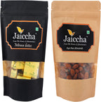Jaiccha Ghasitaram Pack of 2 MEWA Bites and Peri Peri Almonds Pouches 400 GMS