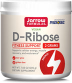 Jarrow Formulas® D-Ribose 2 Grams, Dietary Supplement, Fitness Support, Muscle Recovery and Endurance, 7.05 oz, Up to a 90 Day Supply