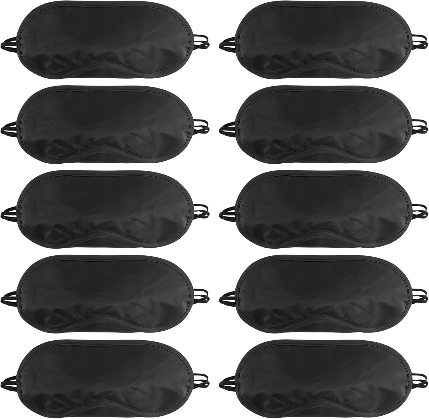 NICEMOVIC 10 Pcs Blindfold Sleep Eye Masks for Party Games Adults Couples Travel, Party Favors for Men Adults, Individually Wrapped Sleep Masks Bulk for Women Men Kids, Eye Covers for Sleeping (Black)