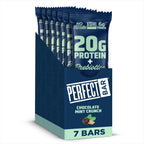 Perfect Bar Protein + Prebiotics Chocolate Mint Protein Bar, 20g Protein, Grass-Fed Whey, 6g Fiber With 3g Prebiotics, Gluten-Free, Non-GMO, 2.4 Ounce Bar, 7 Count