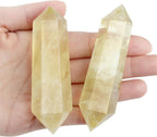 YATOJUZI 3.5" Citrine Healing Crystals Wand Natural Crystals and Healing Stones Large Hexagonal Citrine Crystal Points for Meditation Divination Reiki Energy Balancing 1PCS