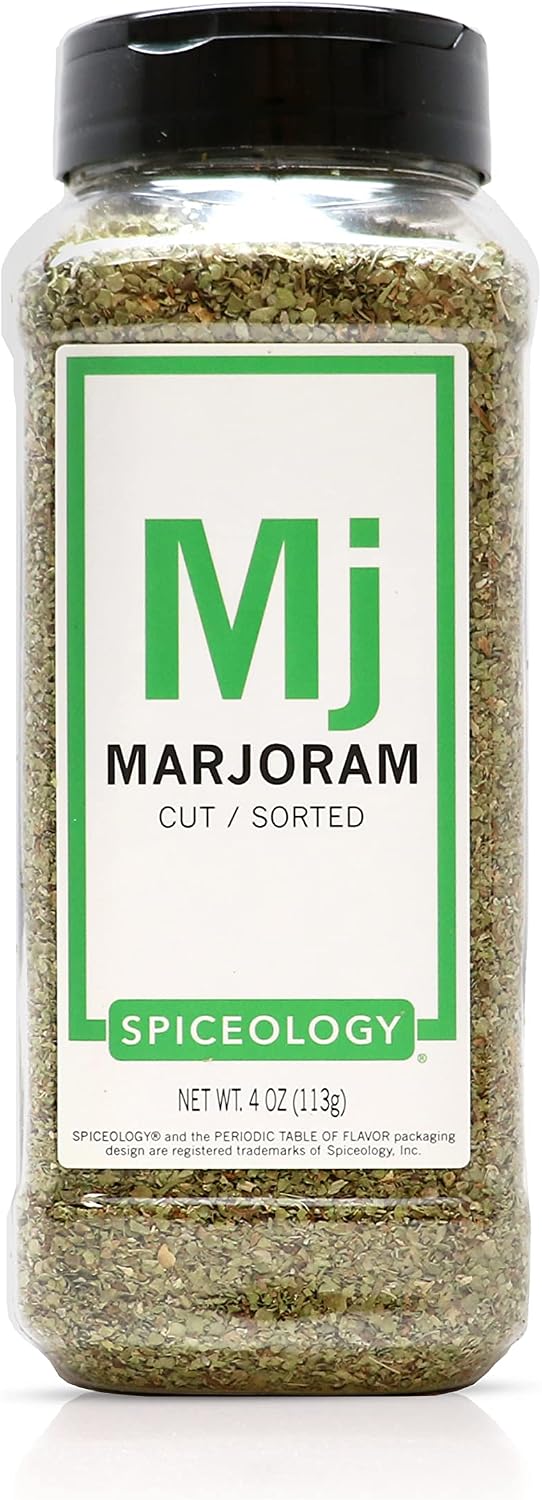 Spiceology - Dried Marjoram Herb Leaves - 4 ounces