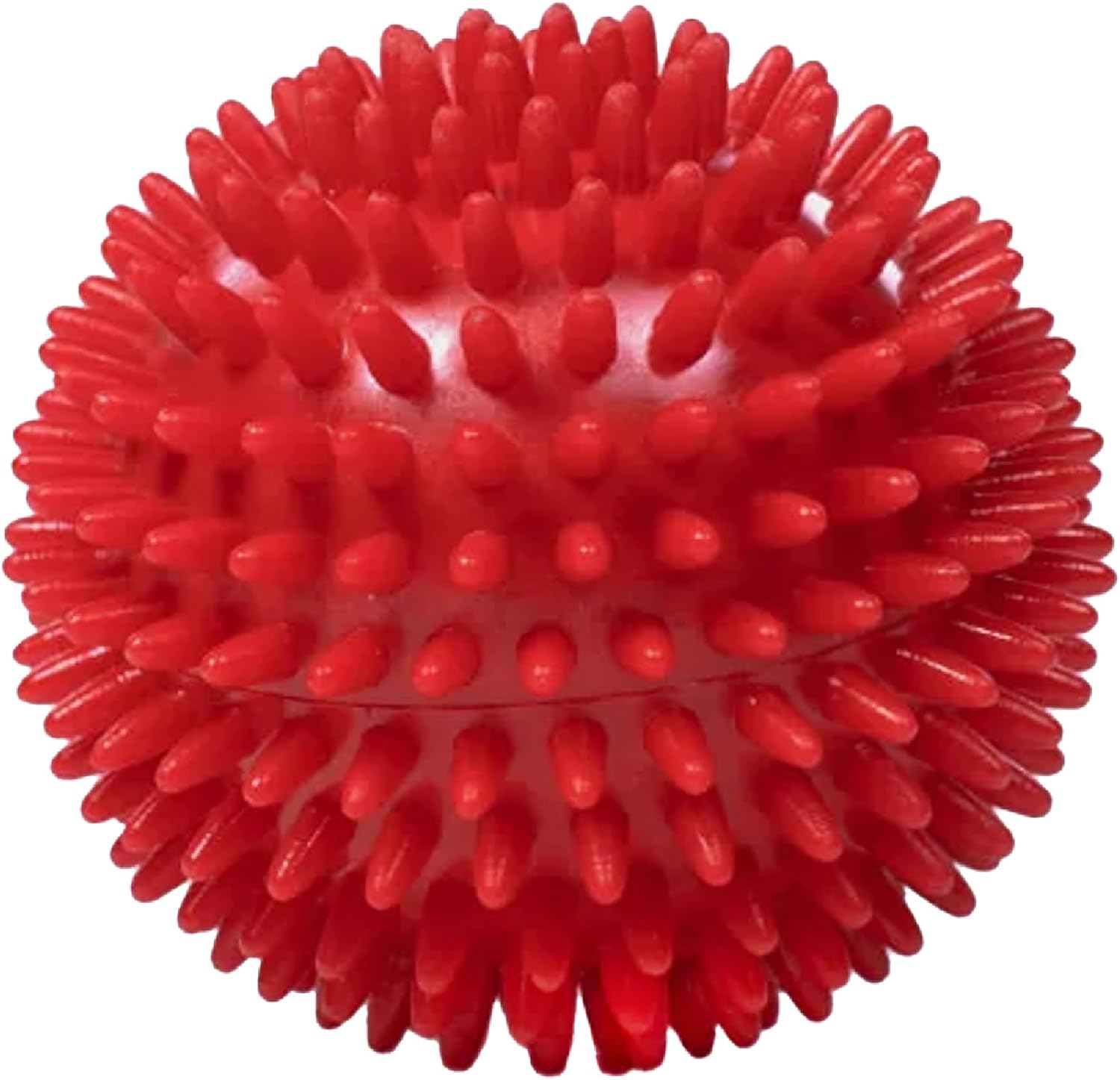 Soft-Spike Massage Ball, Trigger Point Therapy Ball for Muscle Tension Relief, Plantar Fasciitis, Myofascial Release, 9cm, Red