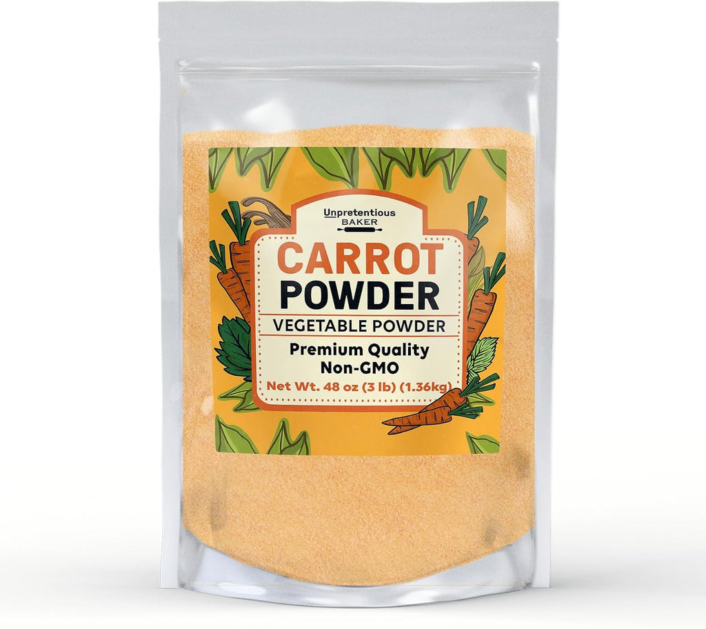 Unpretentious Carrot Powder, 3lb, Beta-Carotene, Bulk Size, Cooking and Baking