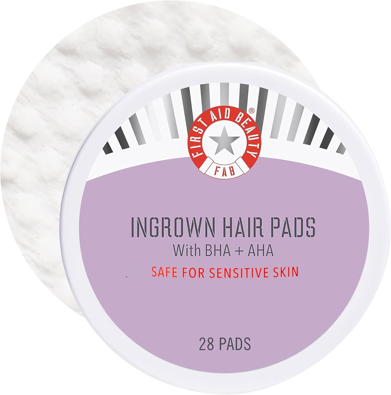 First Aid Beauty - Ingrown Hair Pads with BHA + AHA - Aftershave Treatment Pads to Help Prevent Razor Bumps for Men & Women - Exfoliate Underarms & Bikini Area - Compostable for Daily Use - 28 Pads