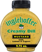 Inglehoffer Creamy Dill Mustard 9.75 oz, Savory Mustard with Dill, Lemon & Capers