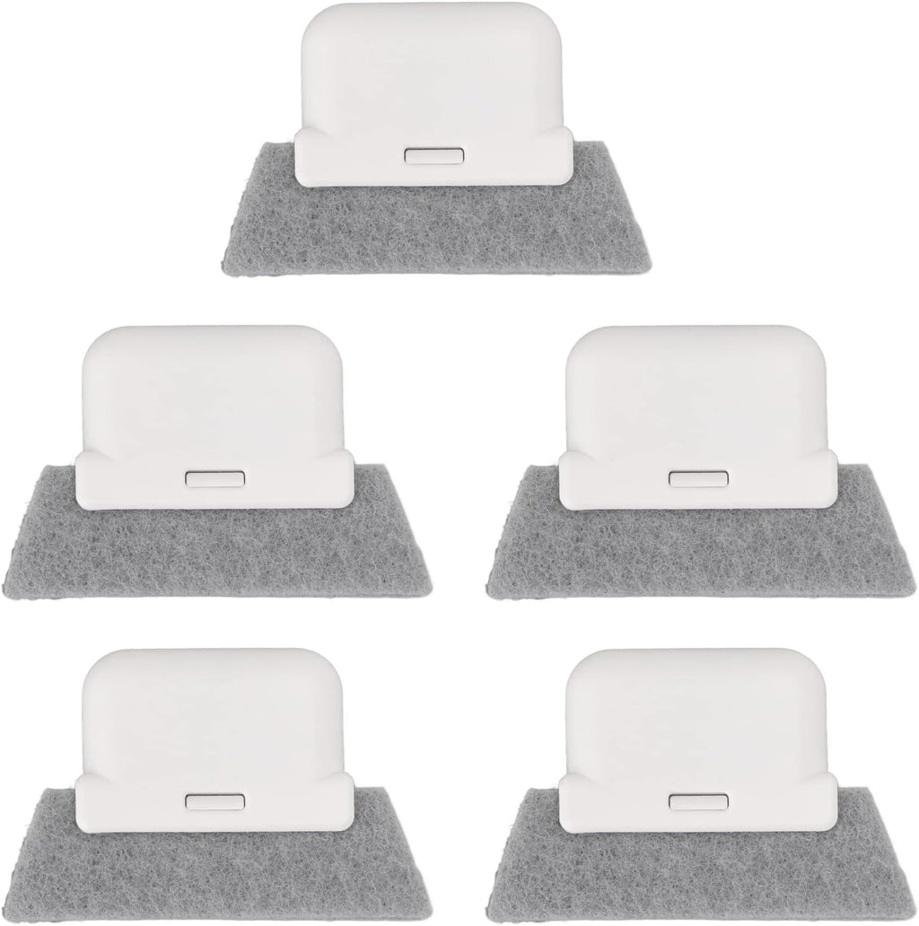 Hand held Groove Gap Cleaning Tools Window Track Cleaning Tools 5Pcs Window Track Cleaning Brush Detachable Window Groove Gap Cleaning Brush Tools with Scraper for Window Sliding Door