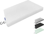 Gooo&Ma Non-Slip Waterproof Shower Seat Cushion Bathtub Pillow Shower Chair Bench Bathtub Cushion - with 3D Mesh & Hook - Bath Pillow，for Elderly，Pregnancy - Washable and Quick Drying(White)
