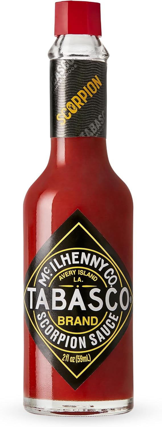 TABASCO Brand Scorpion Sauce, Fiery & Intense Hot Sauce, Glass Bottle, Bold & Hot, Scorpion Pepper, Guava & Pineapple Blend, Great on Tacos & More, 2 Fl Oz (Pack of 1)