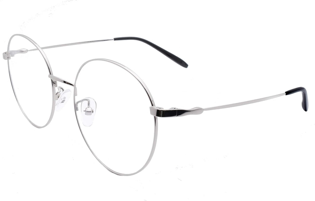 Classic Round Photochromic Reading Glasses Mens Womens +2.75 Readers Silver Color Frames Eyewear