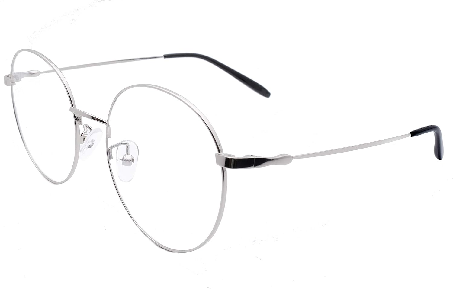 Classic Round Photochromic Reading Glasses Mens Womens +2.25 Readers Silver Color Frames Eyewear