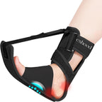 Upgraded Plantar Fasciitis Night Splint, Adjustable Straps Plantar Fasciitis Relief, Supportive Foot Braces with Arch Cushion for Achilles Tendonitis, Foot Drop & Heel Spur Pain Relief Day & Night (Black)