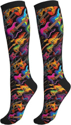 Avocado Compression Socks Women Men Knee High Stock for Running Work Support Nurses Travel