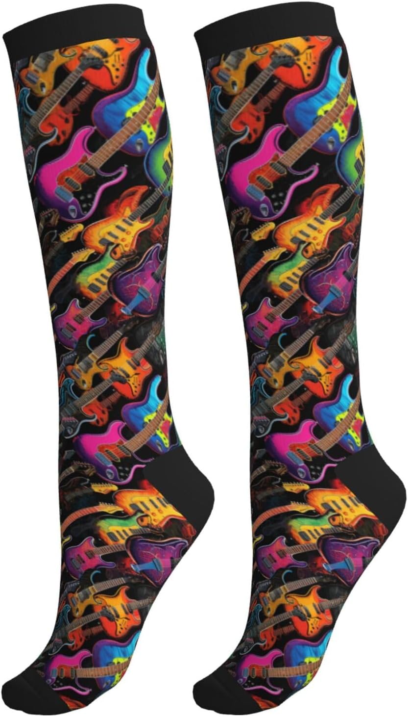 Avocado Compression Socks Women Men Knee High Stock for Running Work Support Nurses Travel