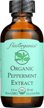 Flavorganics Organic Peppermint Extract, Gluten Free, Non GMO, 2 Fluid Ounce (Pack Of 1)